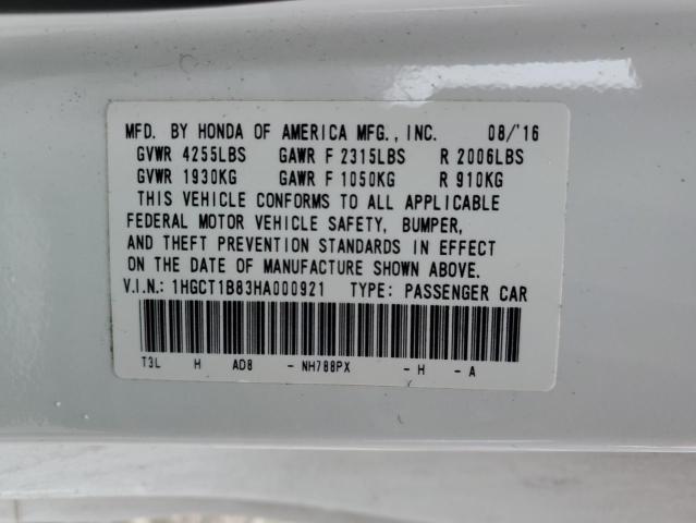2017 HONDA ACCORD EXL - 1HGCT1B83HA000921
