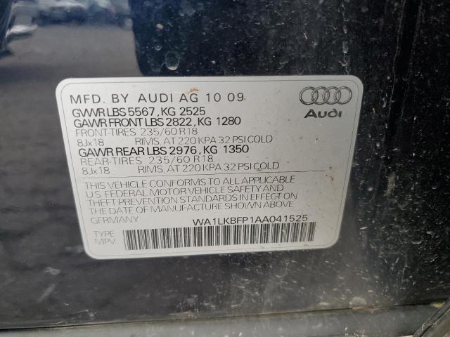 2010 Audi Q5 Premium Plus VIN: WA1LKBFP1AA041525 Lot: 52324184