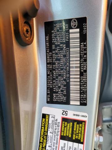 2019 TOYOTA CAMRY L 4T1B11HK3KU260823