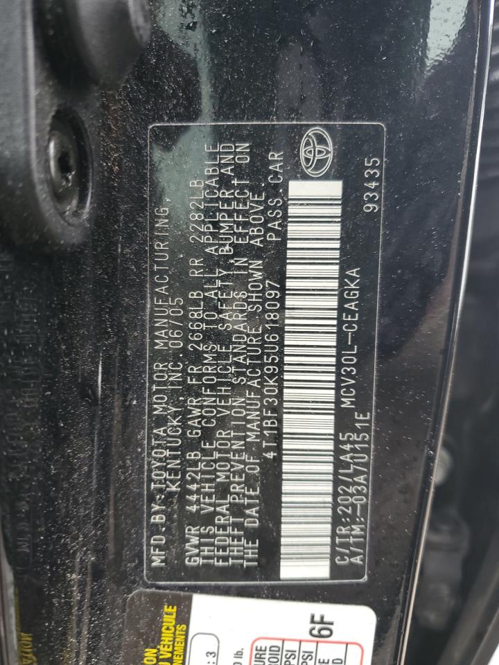 4T1BF30K95U618097 2005 Toyota Camry Le