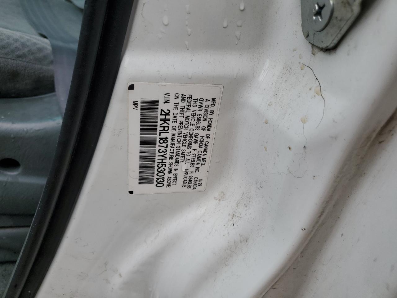 2HKRL1873YH530130 2000 Honda Odyssey Ex