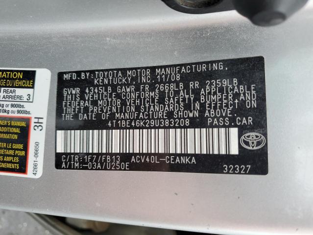 2009 Toyota Camry Base VIN: 4T1BE46K29U383208 Lot: 50440764
