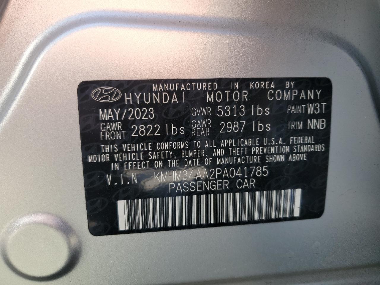 KMHM34AA2PA041785 2023 Hyundai Ioniq 6 Sel