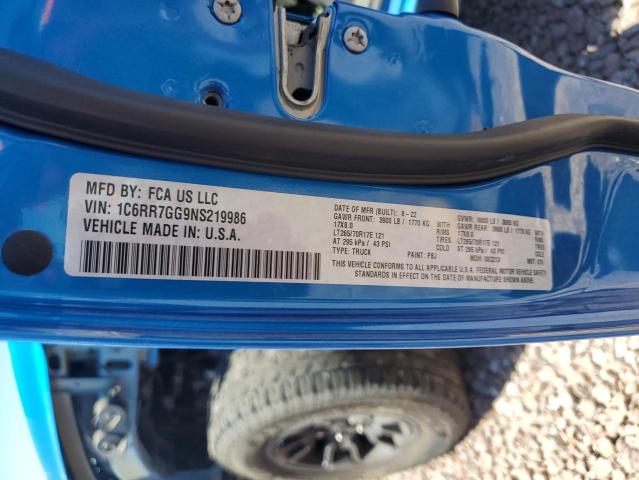 2022 RAM 1500 CLASS - 1C6RR7GG9NS219986