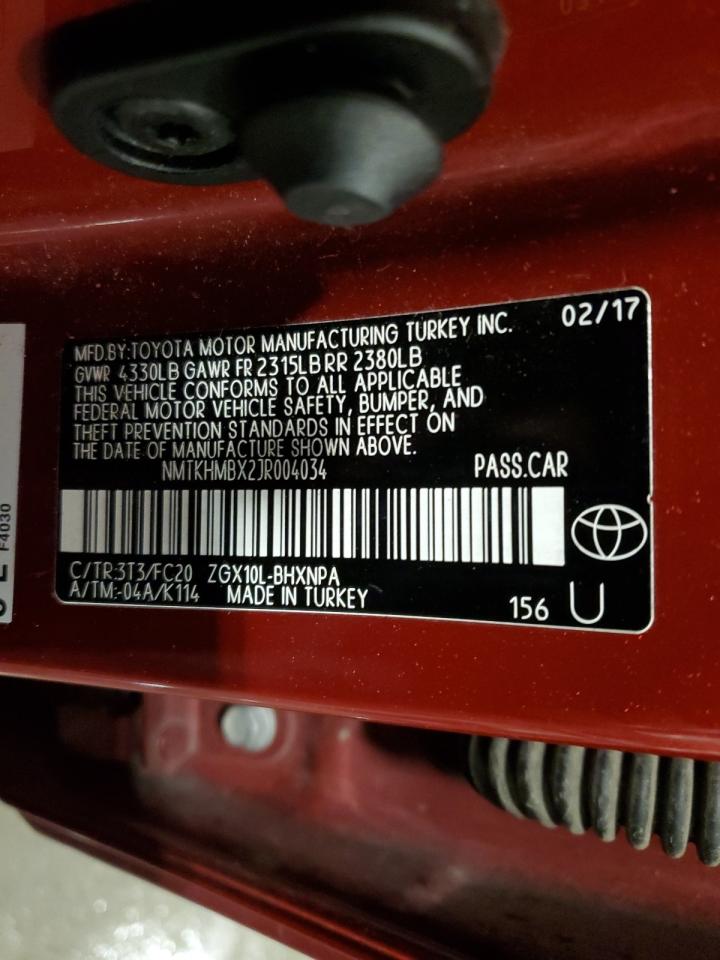 NMTKHMBX2JR004034 2018 Toyota C-Hr Xle