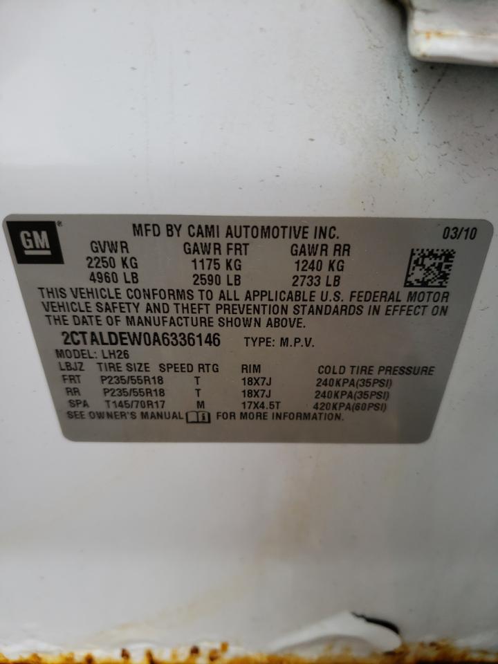 2CTALDEW0A6336146 2010 GMC Terrain Sle