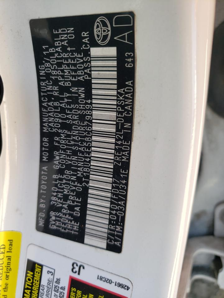 2T1BU4EE5BC679894 2011 Toyota Corolla Base