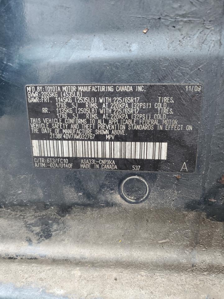 2T3BF4DV7AW032767 2010 Toyota Rav4