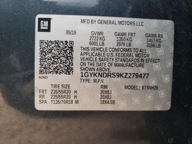 2019 CADILLAC XT5 - 1GYKNDRS9KZ279477