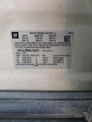 2016 Chevrolet Trax 1Lt VIN: 3GNCJLSB9GL126470 Lot: 51304714