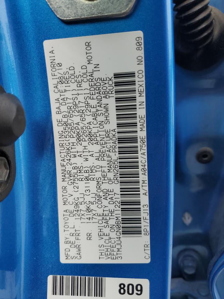 3TMJU4GN0BM112217 2011 Toyota Tacoma Double Cab Prerunner