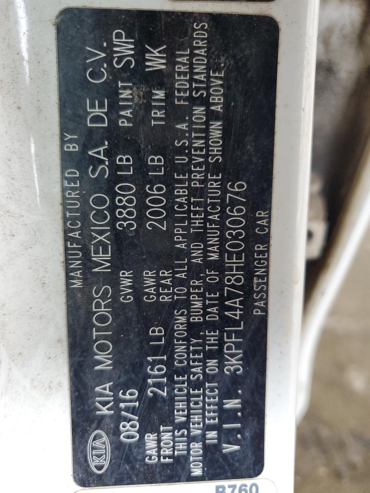 3KPFL4A78HE030676 2017 Kia Forte Lx