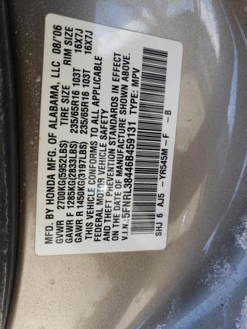 2006 Honda Odyssey Ex VIN: 5FNRL38446B459131 Lot: 49061244