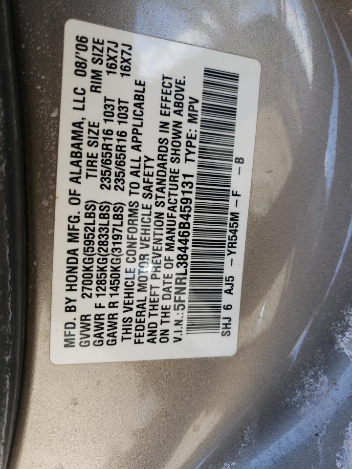 5FNRL38446B459131 2006 Honda Odyssey Ex