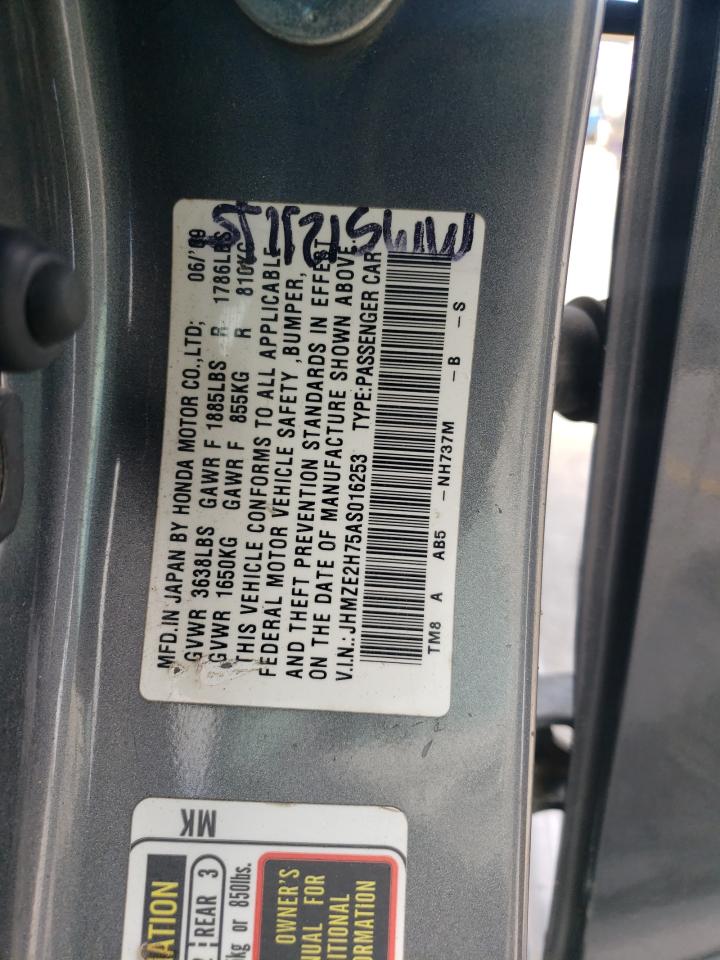 JHMZE2H75AS016253 2010 Honda Insight Ex