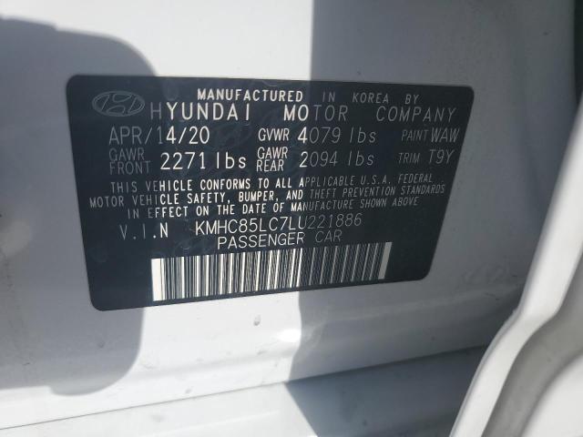 KMHC85LC7LU221886 2020 Hyundai Ioniq Sel