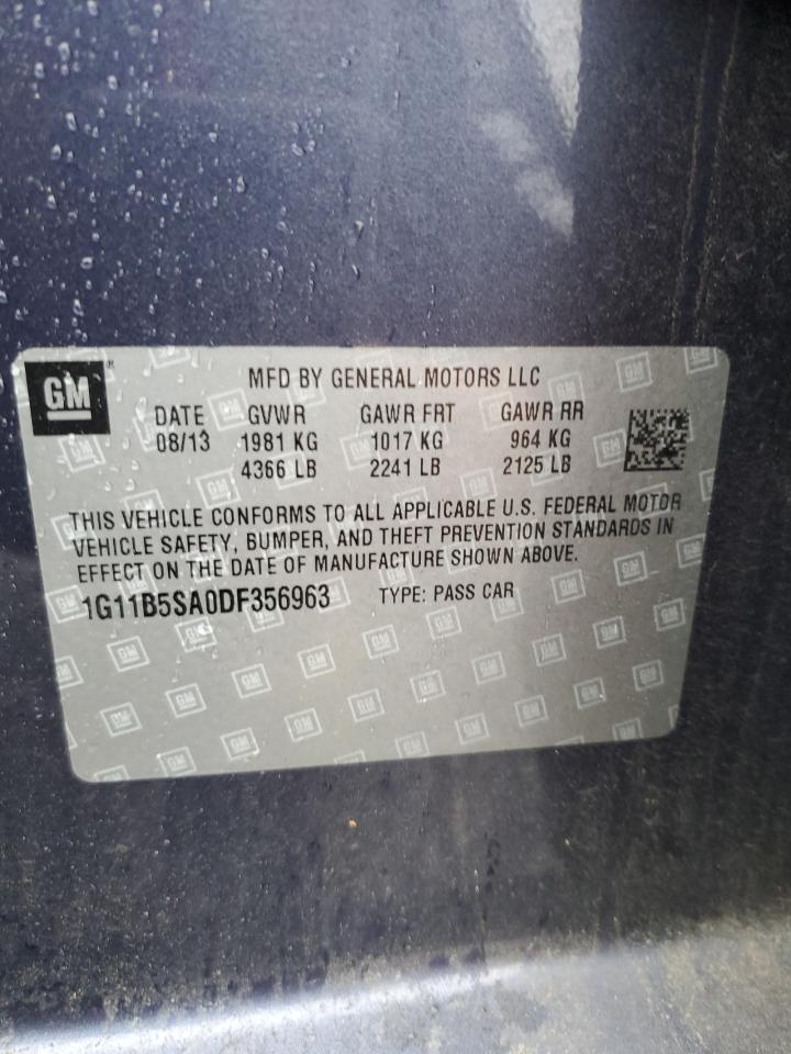 1G11B5SA0DF356963 2013 Chevrolet Malibu Ls