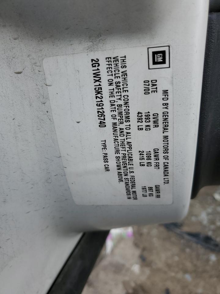 2G1WX15K219126740 2001 Chevrolet Monte Carlo Ss