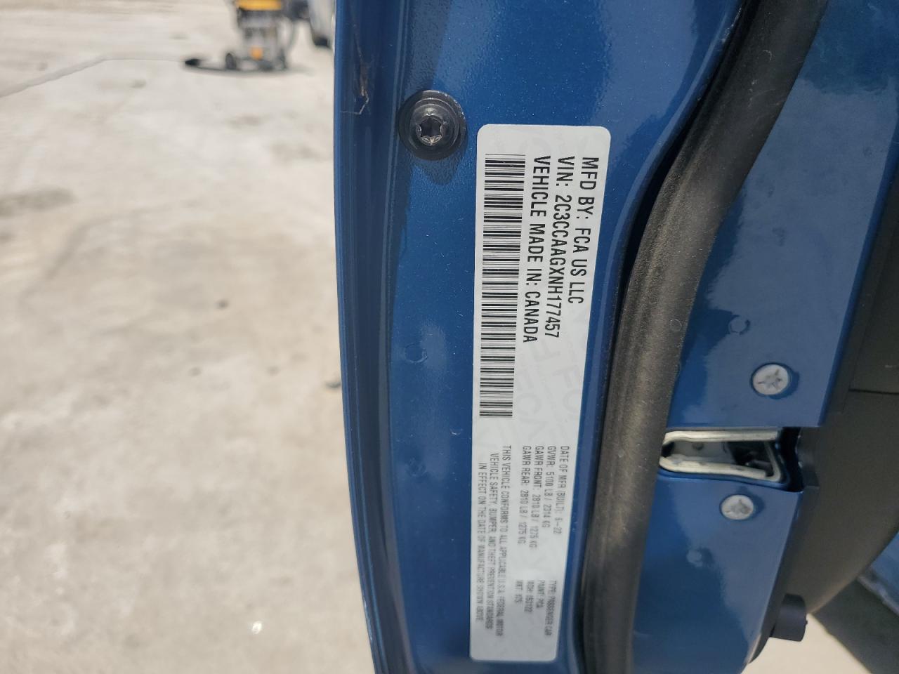 2C3CCAAGXNH177457 2022 Chrysler 300 Touring