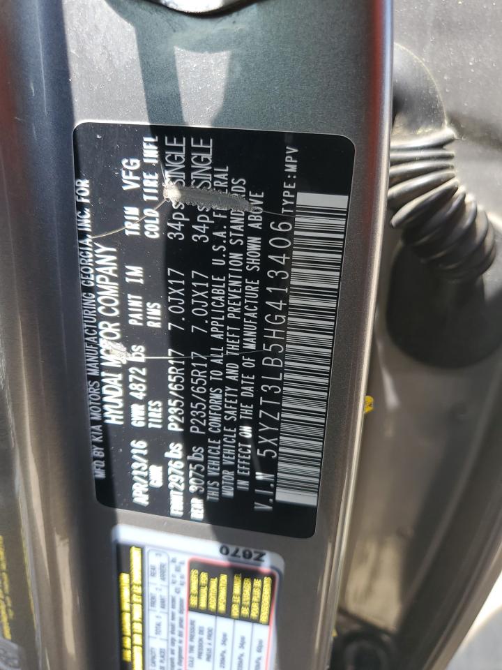 5XYZT3LB5HG413406 2017 Hyundai Santa Fe Sport