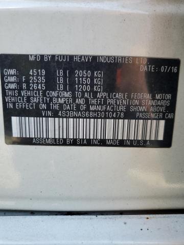 2017 SUBARU LEGACY SPO 4S3BNAS68H3010478