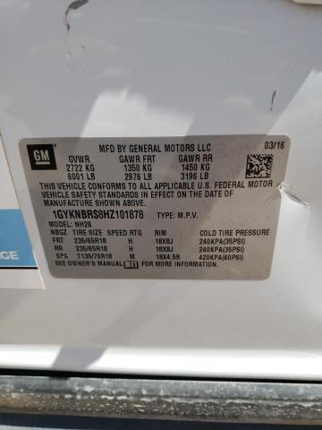 2017 Cadillac Xt5 Luxury VIN: 1GYKNBRS8HZ101878 Lot: 49626384