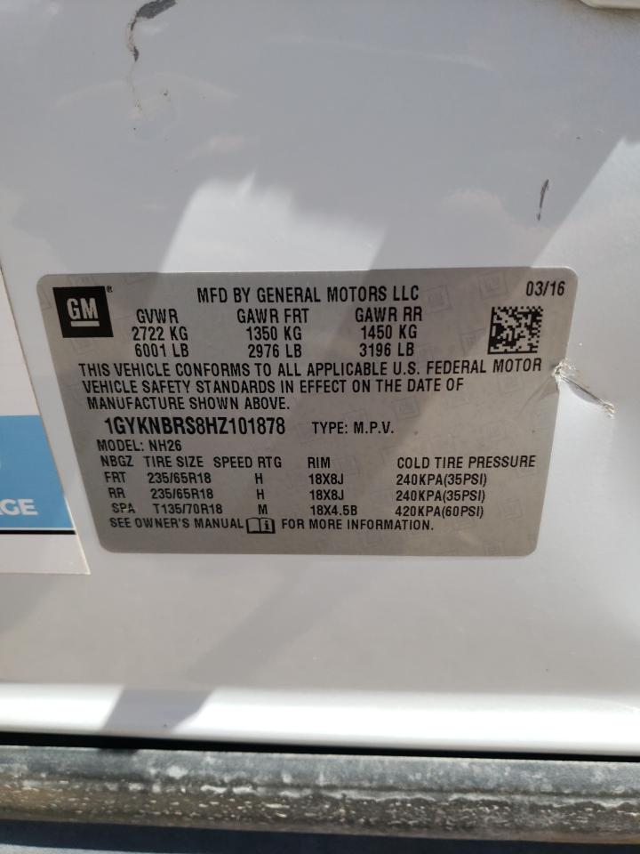 1GYKNBRS8HZ101878 2017 Cadillac Xt5 Luxury