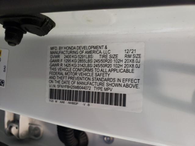 2021 Honda Passport Sport VIN: 5FNYF8H25MB044072 Lot: 52172674