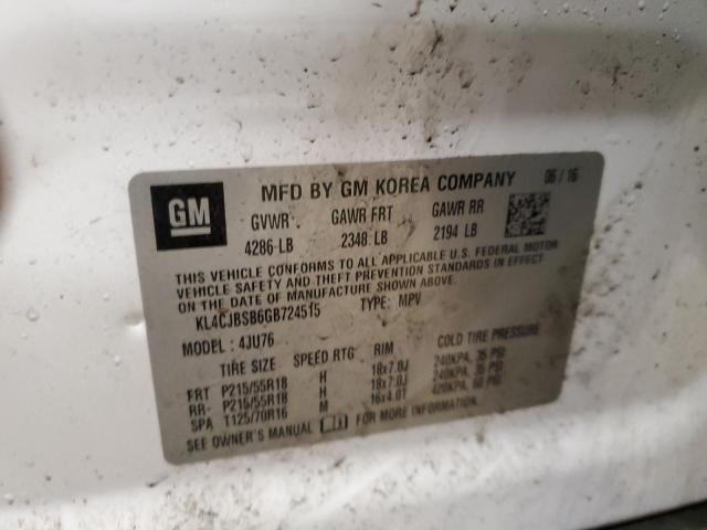 2016 BUICK ENCORE CON - KL4CJBSB6GB724515
