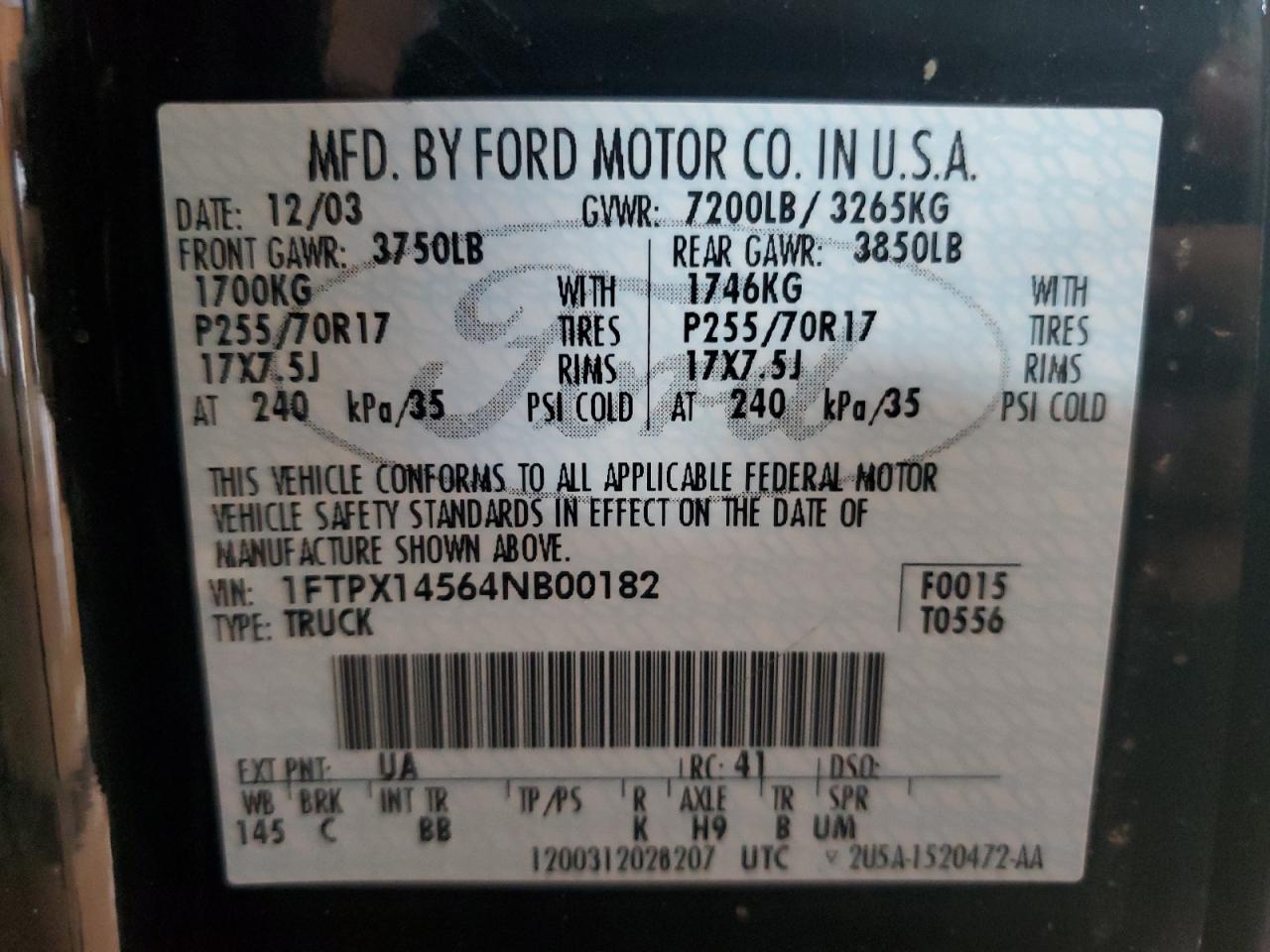 1FTPX14564NB00182 2004 Ford F150