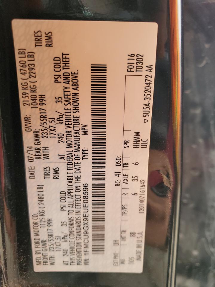 1FMCU9GX9EUE08596 2014 Ford Escape Se