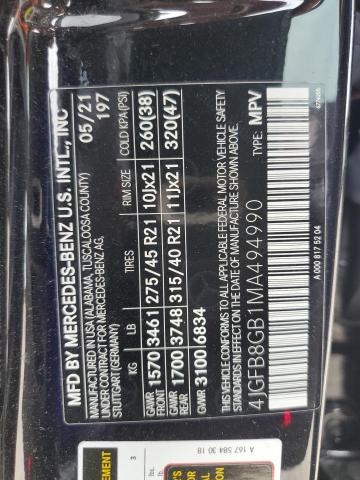 2021 MERCEDES-BENZ GLE 580 4M - 4JGFB8GB1MA494990