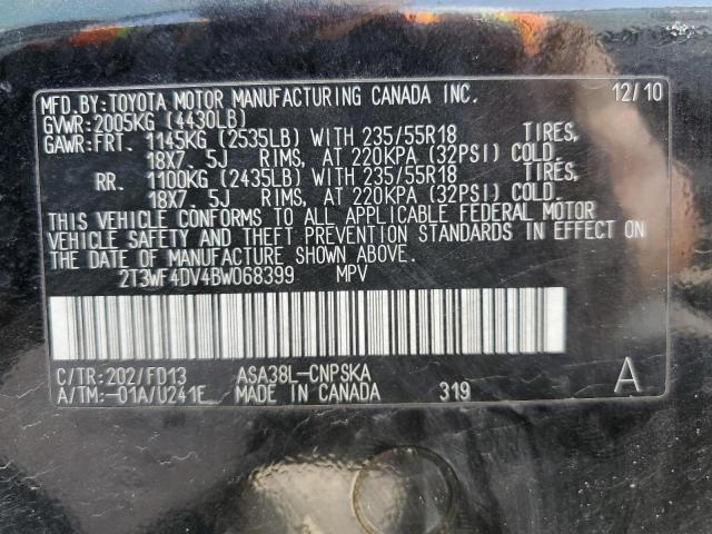 2011 Toyota Rav4 Sport VIN: 2T3WF4DV4BW068399 Lot: 50082014