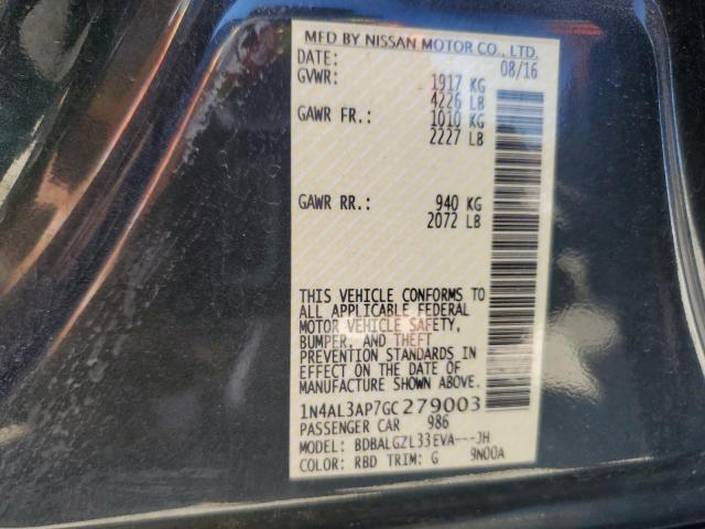 2016 NISSAN ALTIMA 2.5 - 1N4AL3AP7GC279003