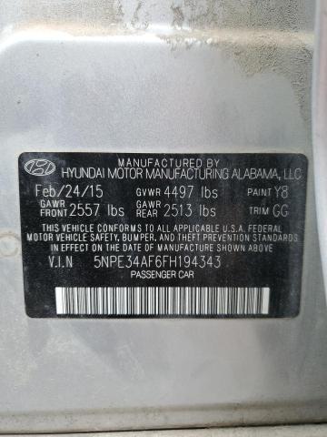 2015 HYUNDAI SONATA SPO - 5NPE34AF6FH194343