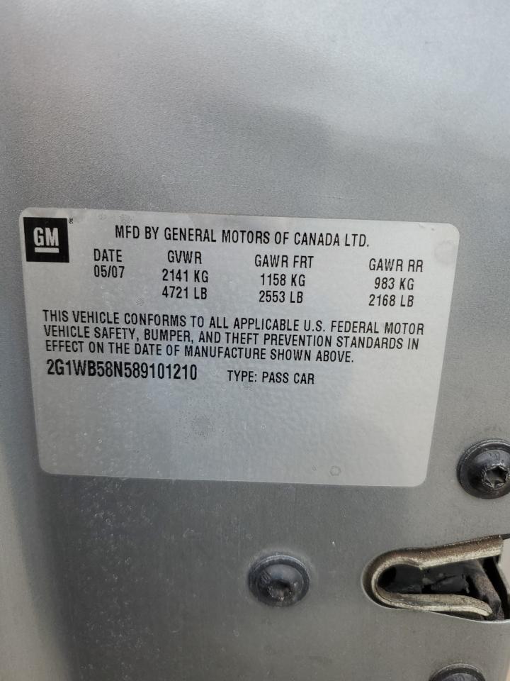 2G1WB58N589101210 2008 Chevrolet Impala Ls