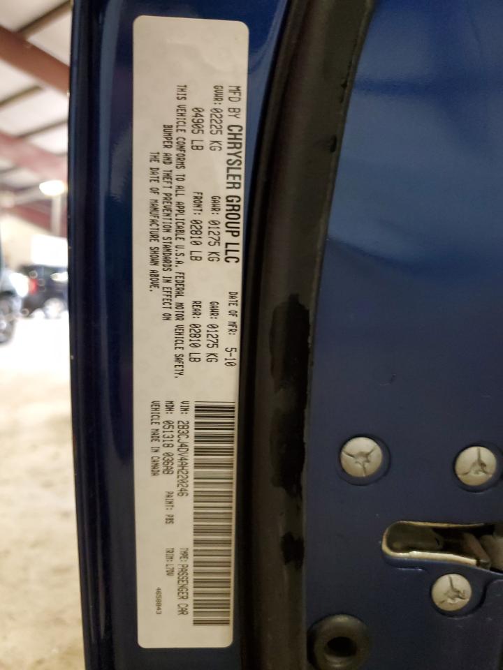 2B3CJ4DV4AH220246 2010 Dodge Challenger Se