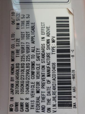 2010 Honda Cr-V Lx VIN: JHLRE4H31AC010408 Lot: 49858194