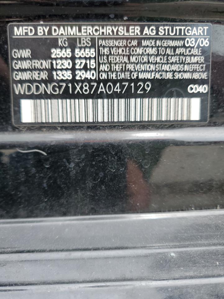 WDDNG71X87A047129 2007 Mercedes-Benz S 550