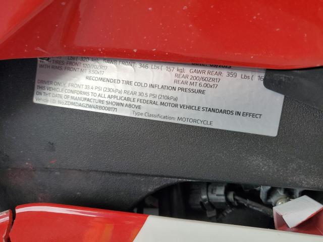 2024 DUCATI PANIGALE V ZDMDAGZW4RB008171