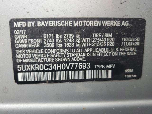 VIN 5UXKR0C34H0V77693 2017 BMW X5, Xdrive35I no.12