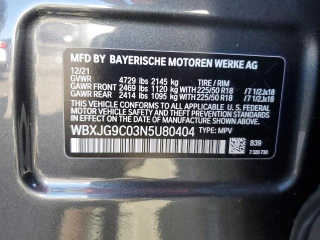 VIN WBXJG9C03N5U80404 2022 BMW X1, Xdrive28I no.12