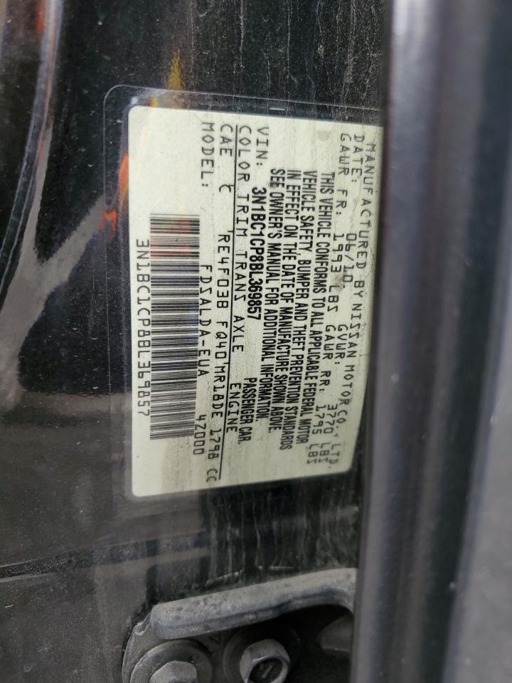 3N1BC1CP8BL369857 2011 Nissan Versa S