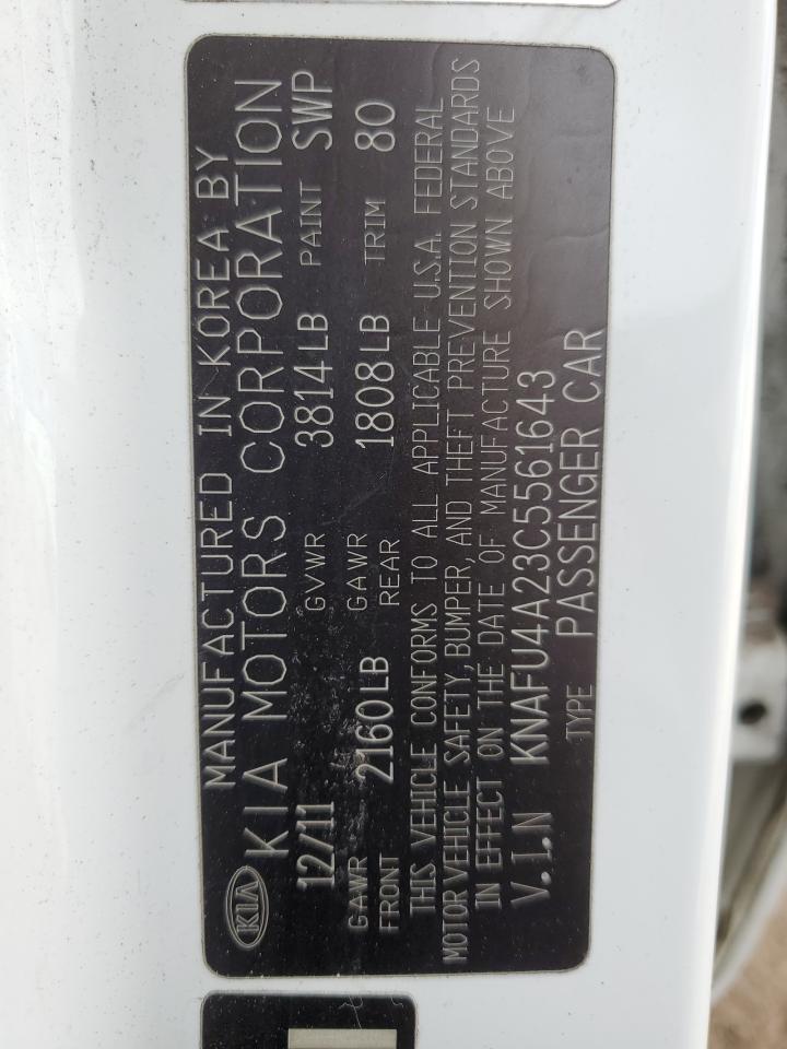 KNAFU4A23C5561643 2012 Kia Forte Ex