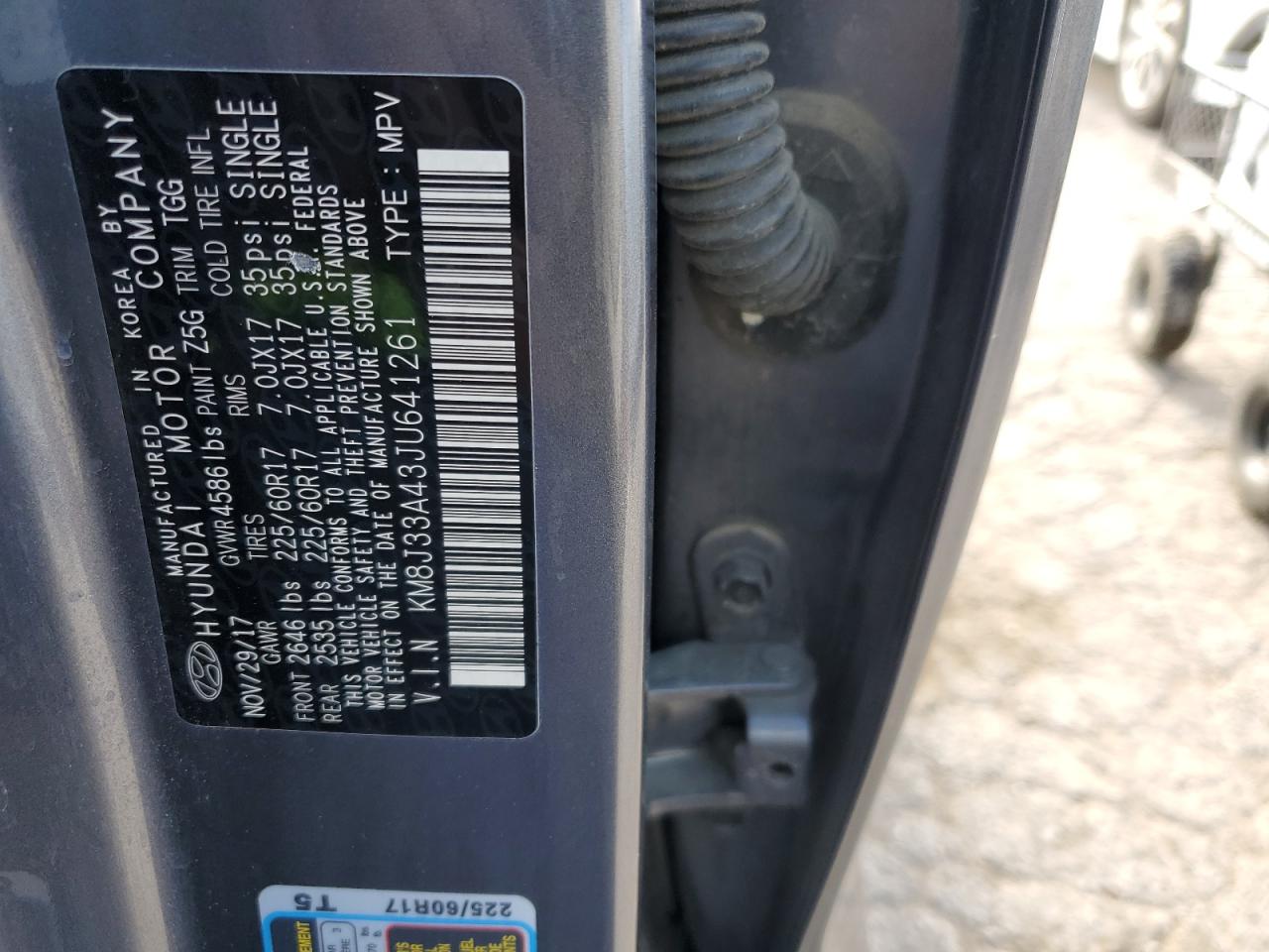 KM8J33A43JU641261 2018 Hyundai Tucson Sel