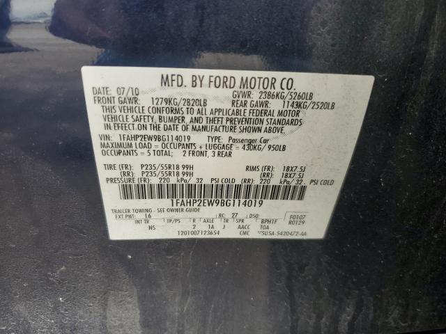 1FAHP2EW9BG114019 | 2011 Ford taurus sel