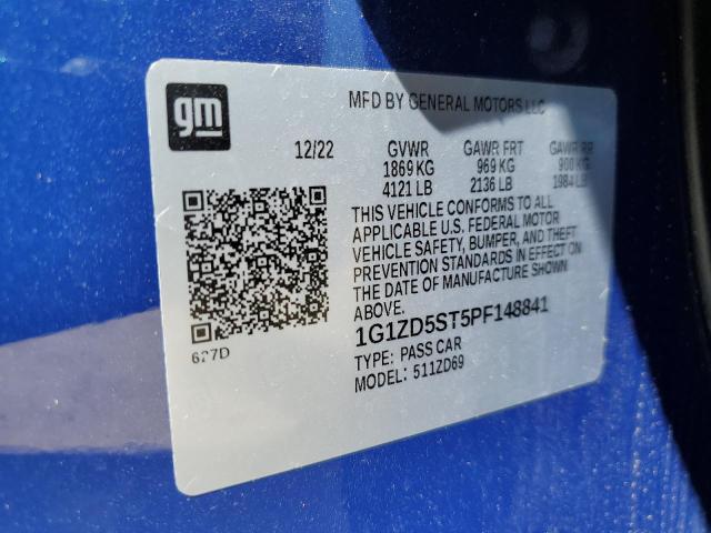 2023 CHEVROLET MALIBU LT - 1G1ZD5ST5PF148841