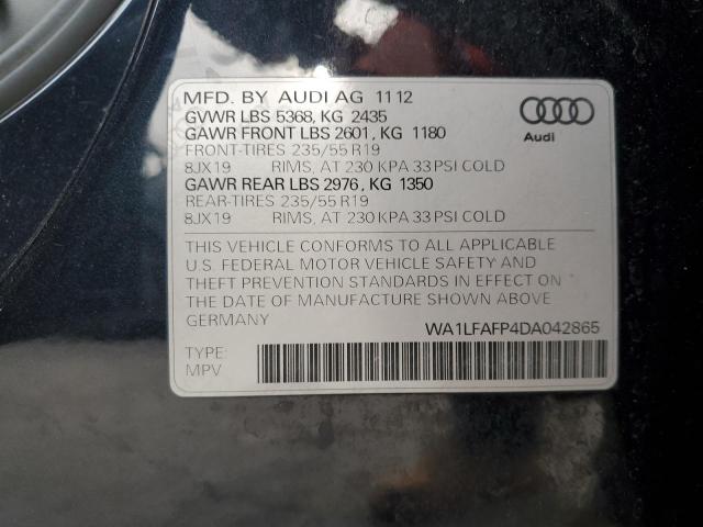 2013 Audi Q5 Premium Plus VIN: WA1LFAFP4DA042865 Lot: 51303344