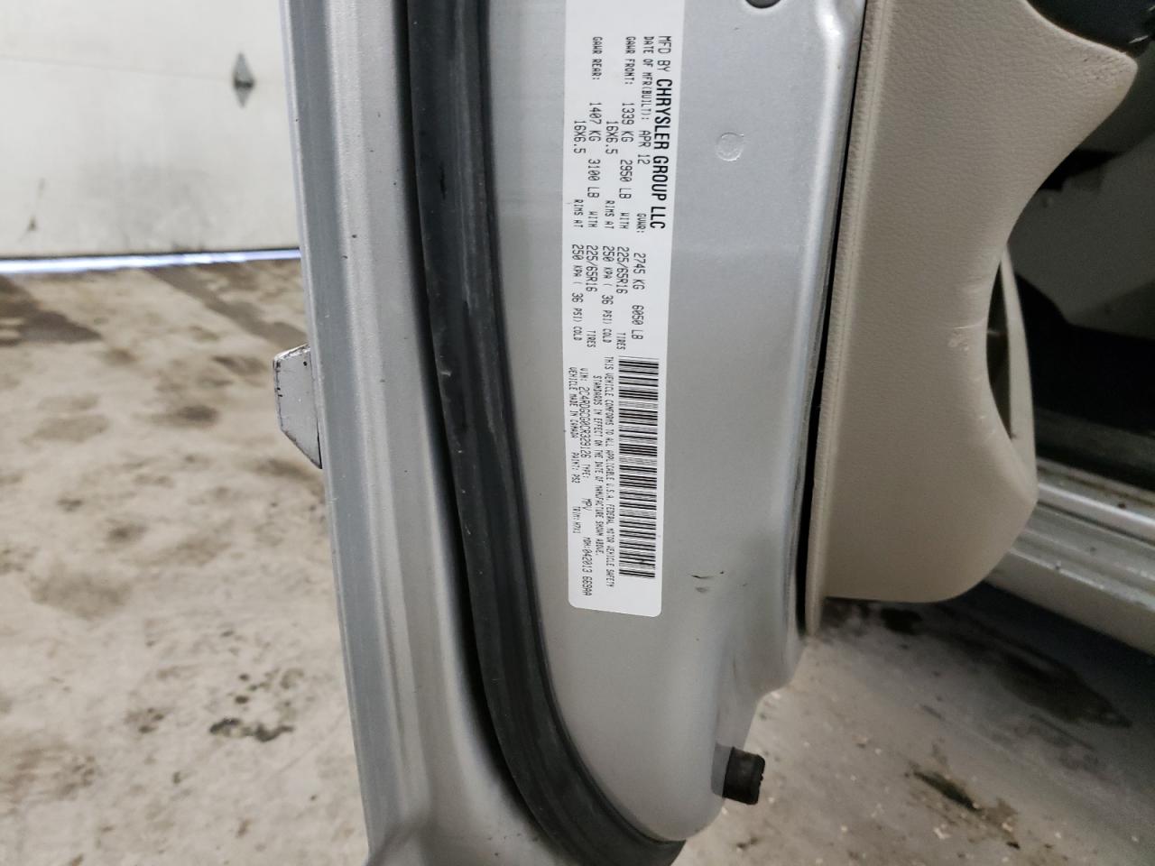 2C4RDGCG0CR329126 2012 Dodge Grand Caravan Sxt