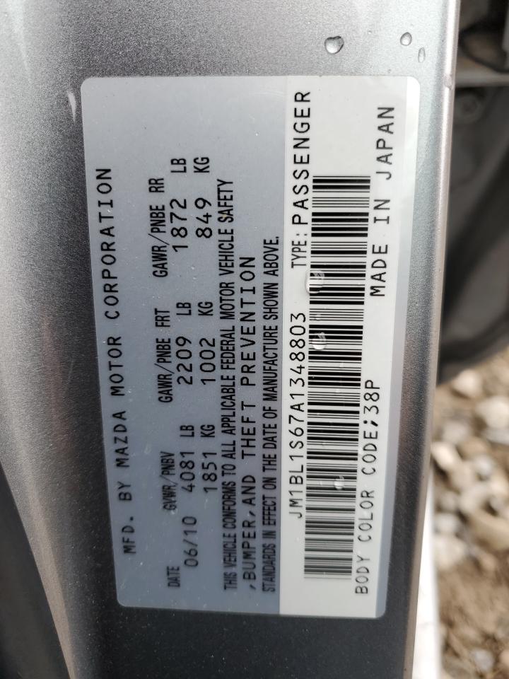 JM1BL1S67A1348803 2010 Mazda 3 S